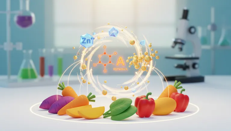Vitamin A Nutrient Interactions vitamin A interactions with zinc vitamin D and other essential nutrients for absorption
