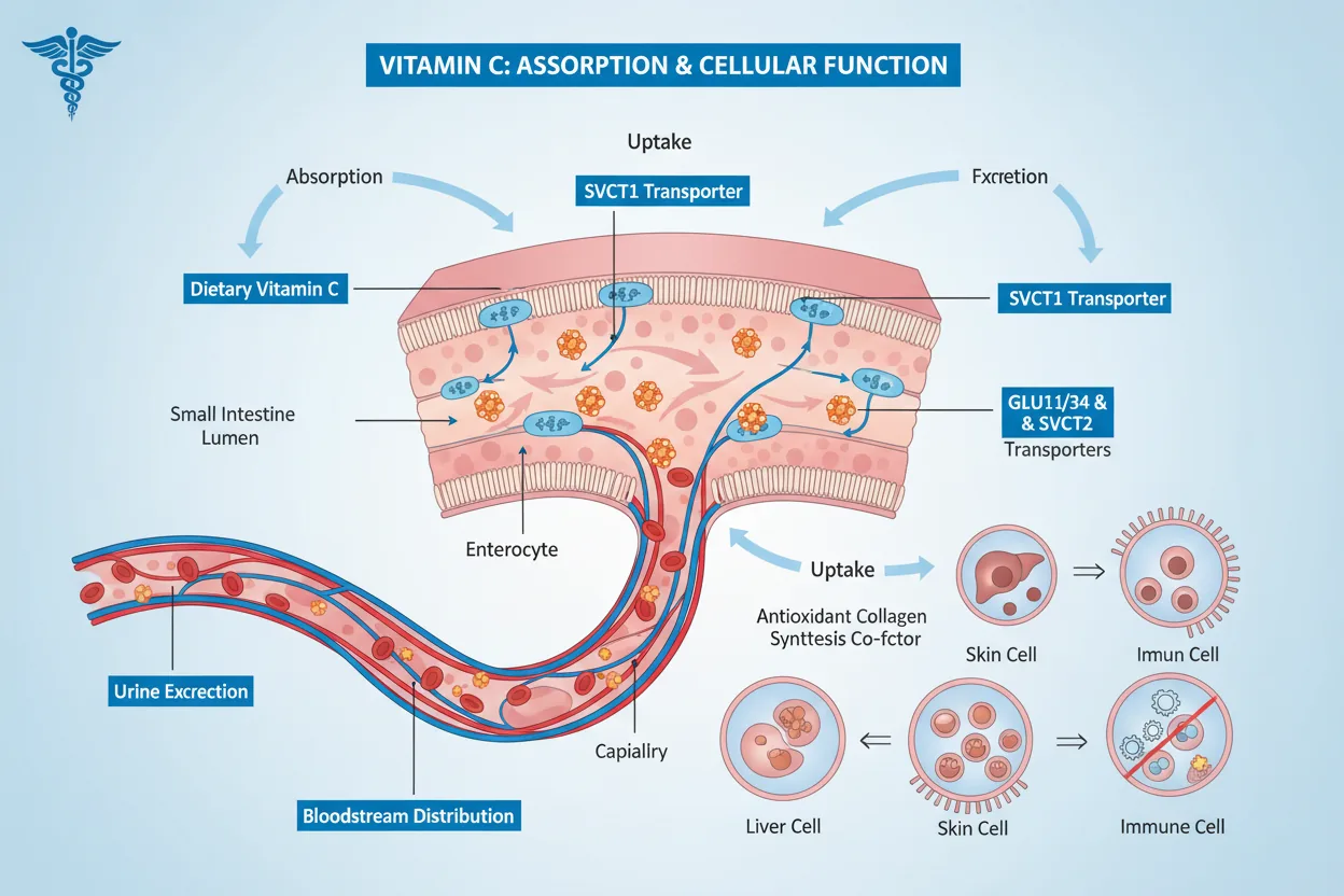 vitamin C absorption in the body showing how to maximize benefits from supplements