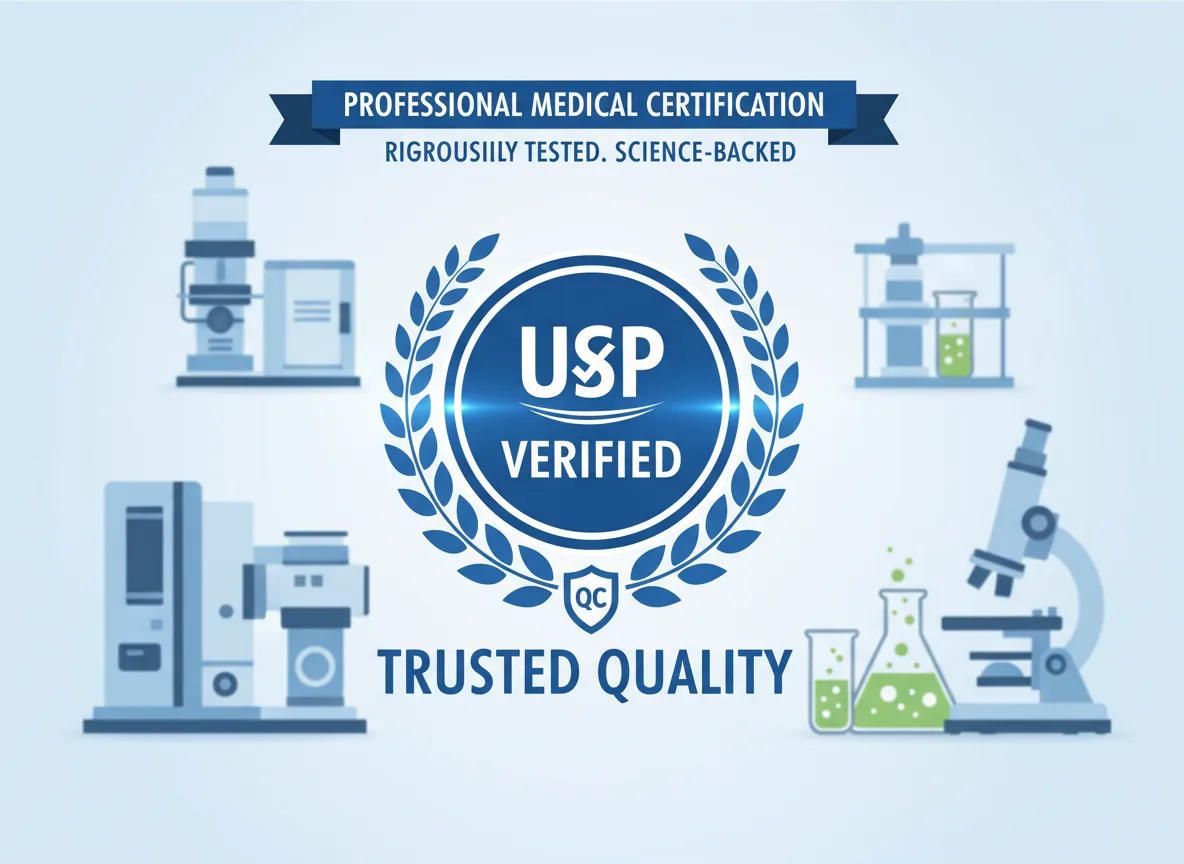 USP verified seal on Nature Made vitamin C showing quality assurance and third-party testing
