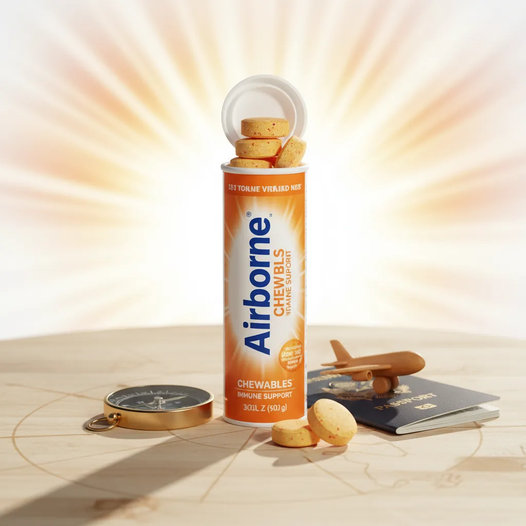 Airborne vitamin C 1000mg chewable tablets with zinc and immune support formula