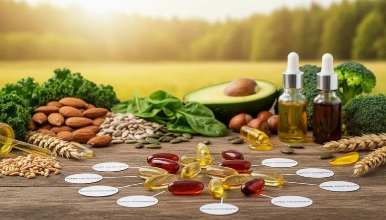 Different forms of vitamin E including tocopherols and tocotrienols