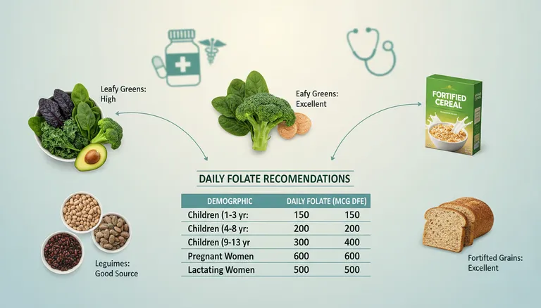optimal folate vitamin B9 dosage recommendations by age group pregnancy and health condition