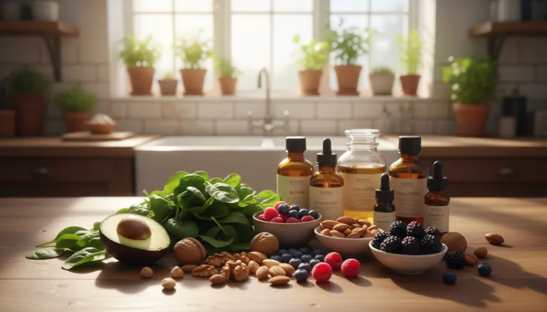 key nutritional essentials for healthy strong hair including vitamin D, biotin, and zinc