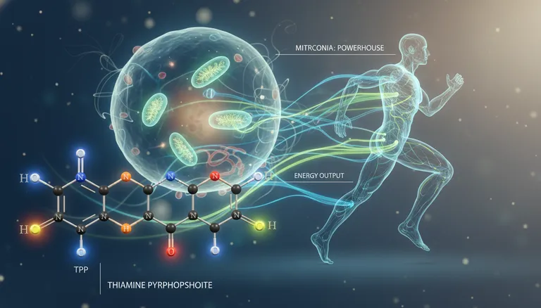 thiamine role in cellular energy metabolism ATP production through glycolysis and Krebs cycle
