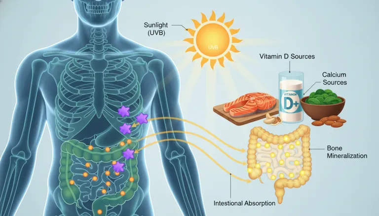 how vitamin D supports calcium absorption for strong bone health