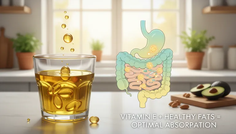 Maximizing vitamin E absorption by pairing with dietary fat sources