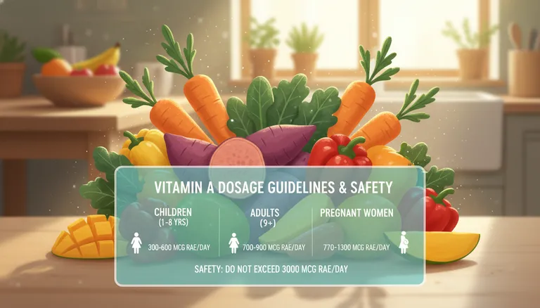 vitamin A recommended dietary allowance and tolerable upper intake level by age group
