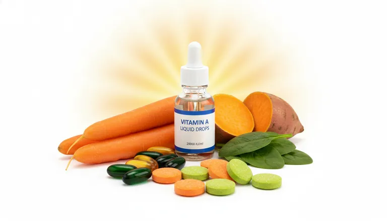 vitamin A supplement forms comparison retinol retinyl palmitate beta-carotene provitamin A